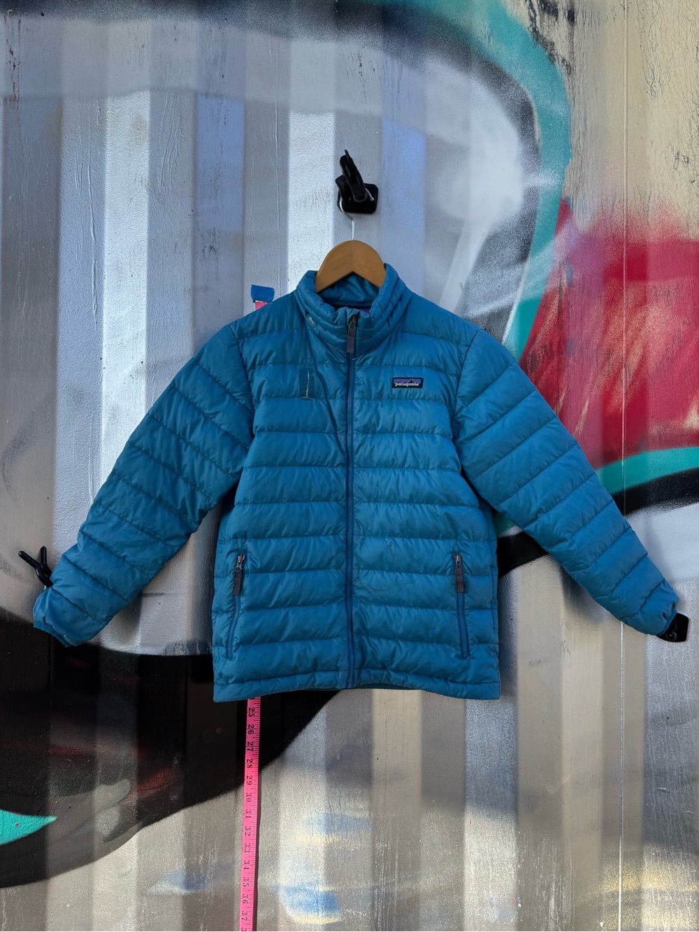 Patagonia Boys Down Sweater Jacket Blue 600 Fill Puffer Coat